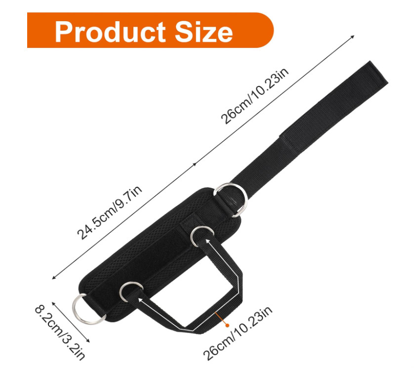 2 Pack Ankle Straps Cable Machine Attachment D-Ring Ankle Cuffs Black