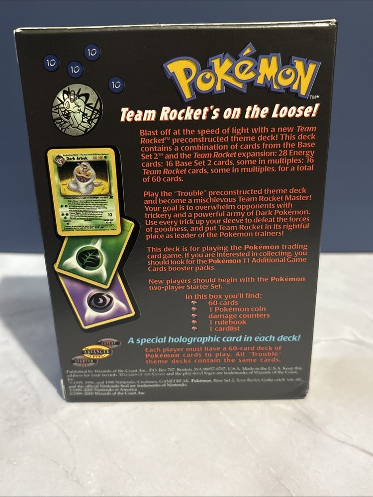 2000 Pokémon Team Rocket Trouble Theme Deck (Open Box)