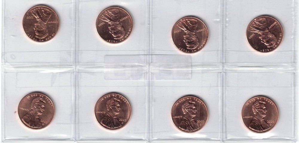 2009-P&D Lincoln Cent Set 8 Coins {BU} Lot#4