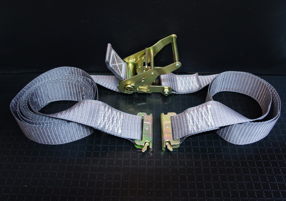 (12) 16' E Track Ratchet Straps Tie Down Strap for Toy Hauler Box Truck Trailer