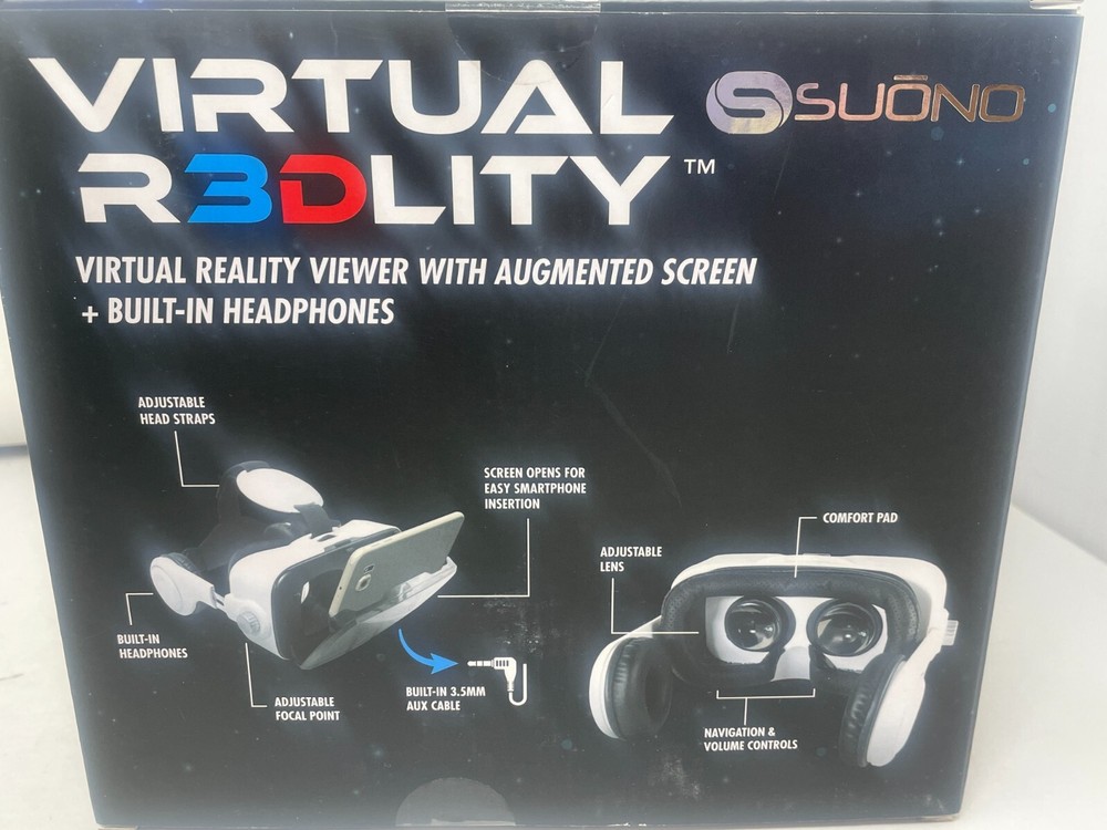 New Suono VR Virtual Reality Headset Augmented Screen Headphone Apple Android