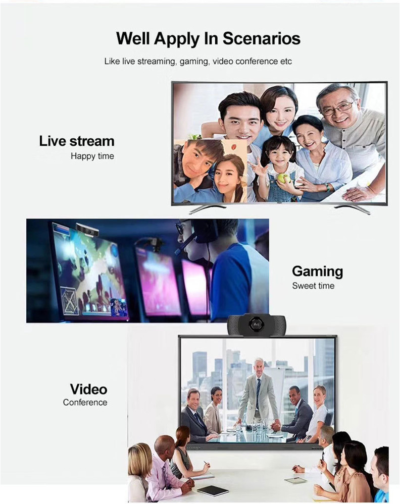 BEST 1080P Full HD USB Webcam Web Camera with Microphone for PC,Desktop,Laptop