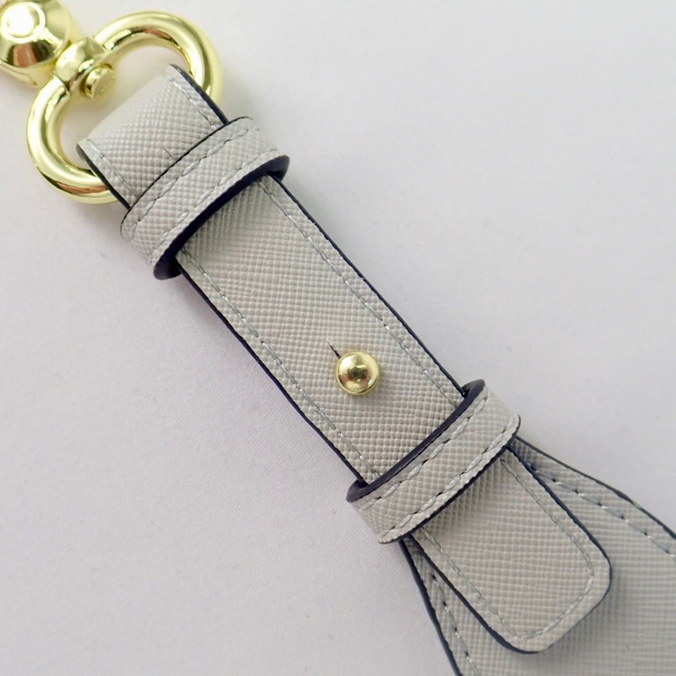 Leather Studded Strap (Light Gray) - Free Shipping