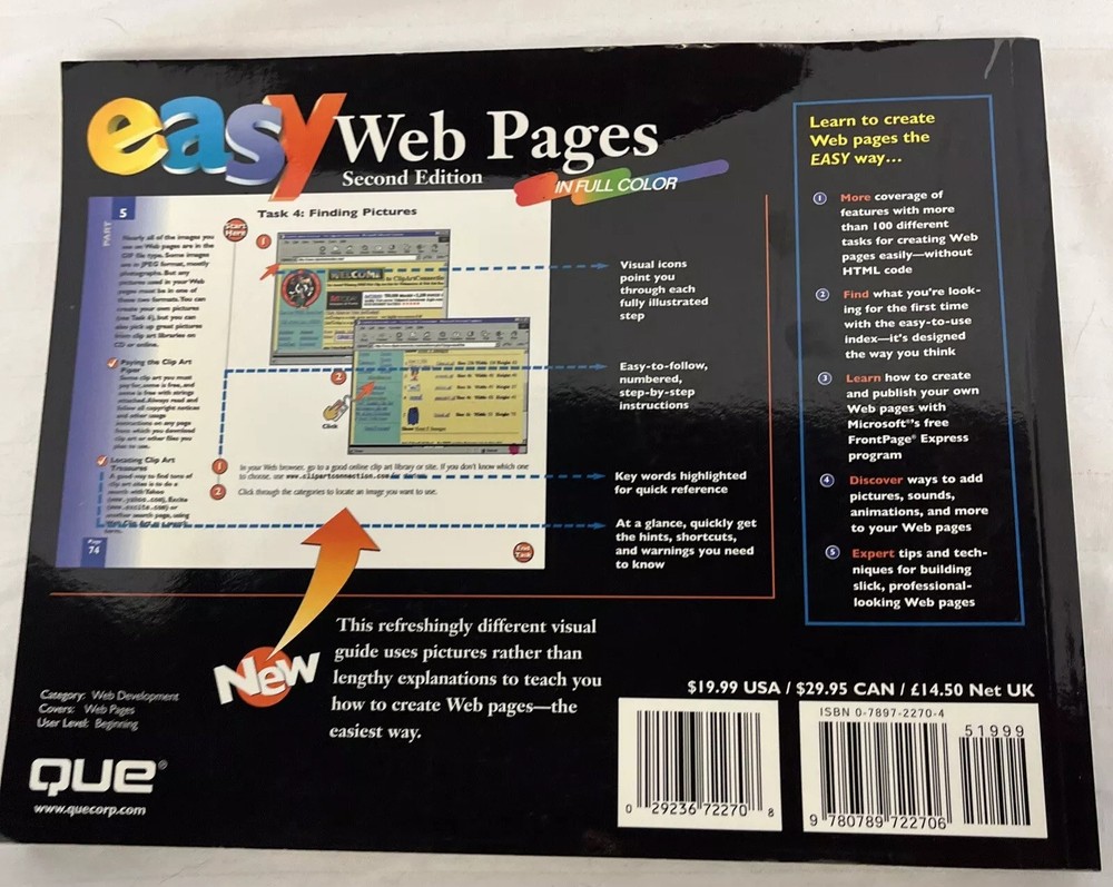 Easy Web Pages: See It Done, Do It Yourself (Que's Easy Series) Second Edition