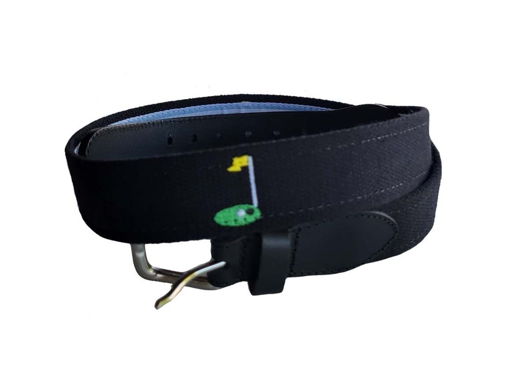 NWT Greg Norman Men's Flag & Pins Golf Web Belt