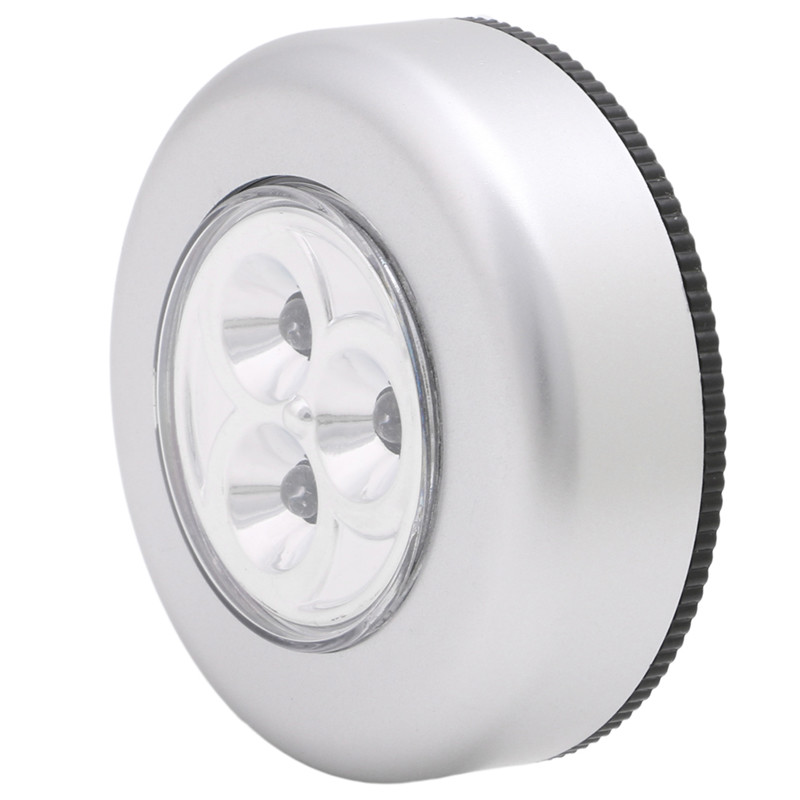 2 PACK 3 LED Touch Push On/Off Light Self-Stick On Click Battery Operated Lights