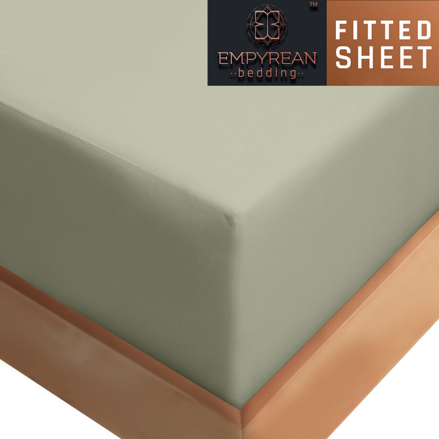 21” Extra Deep Pocket Ultra Soft Fitted Sheet with Corner Straps, Full - Sage