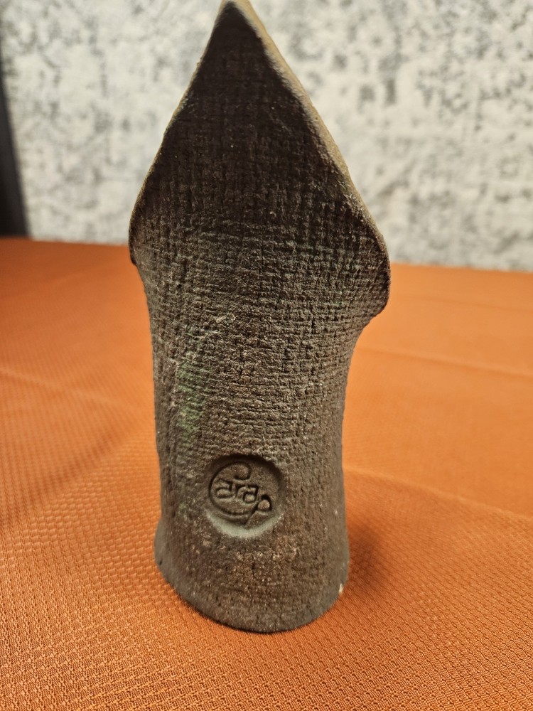 Cara Wrap Pottery Vase, Signed 7" Tall