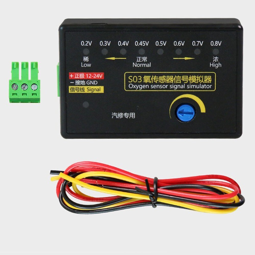 S03 4-Wire Oxygen Sensor Signal Simulator 0.2-0.8V Adjust Voltage for Auto OBD