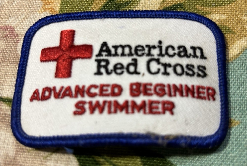 Vintage 80’s Advanced Beginner Swimmer American Red Cross ARC 2" Patch
