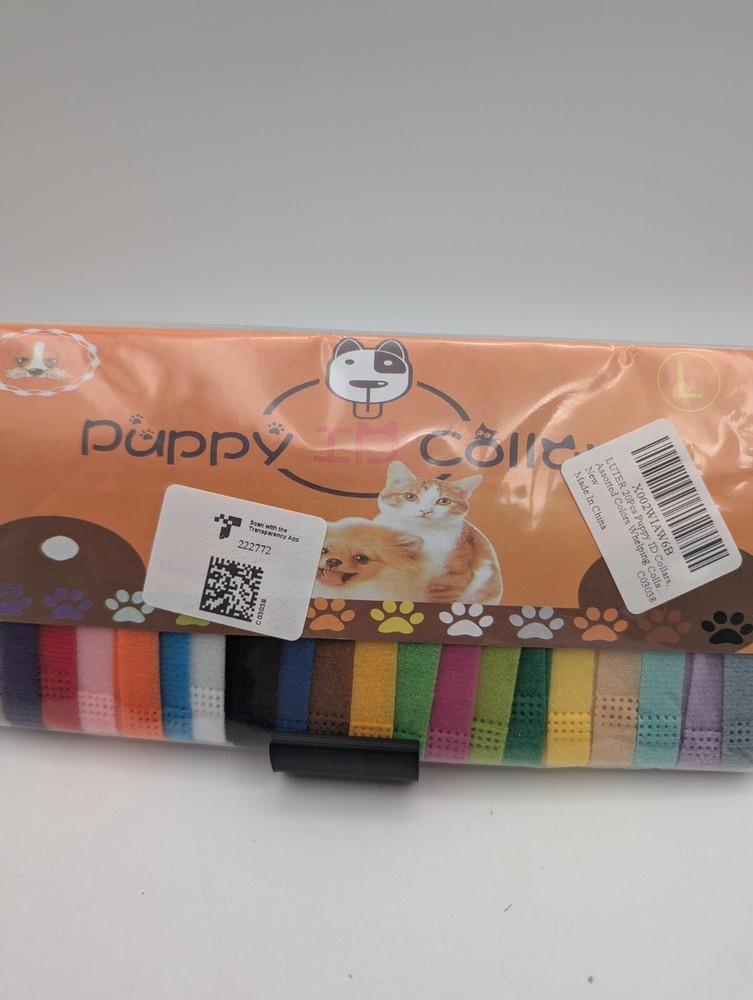 Puppy ID Collars 20 Pack Size L