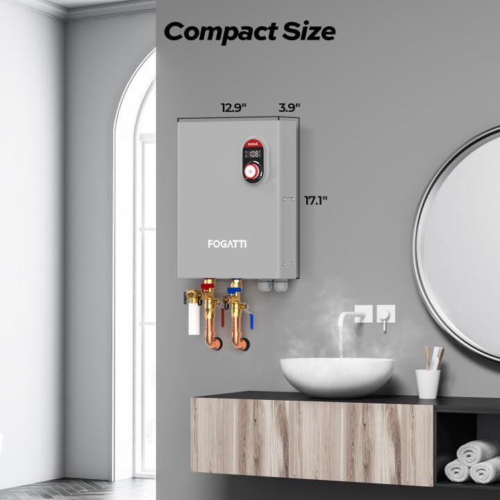 FOGATTI 15KW Instant Hot Tankless Water Heater Shower Electric Boiler Indoor NEW