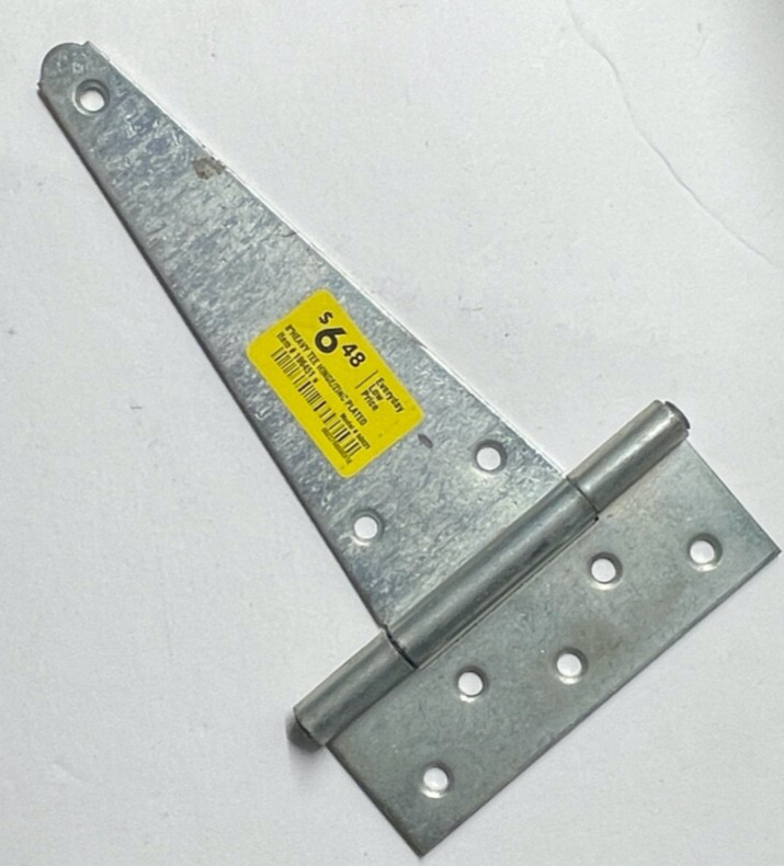 Brainerd 8" HD Tee Hinge Zinc Plated