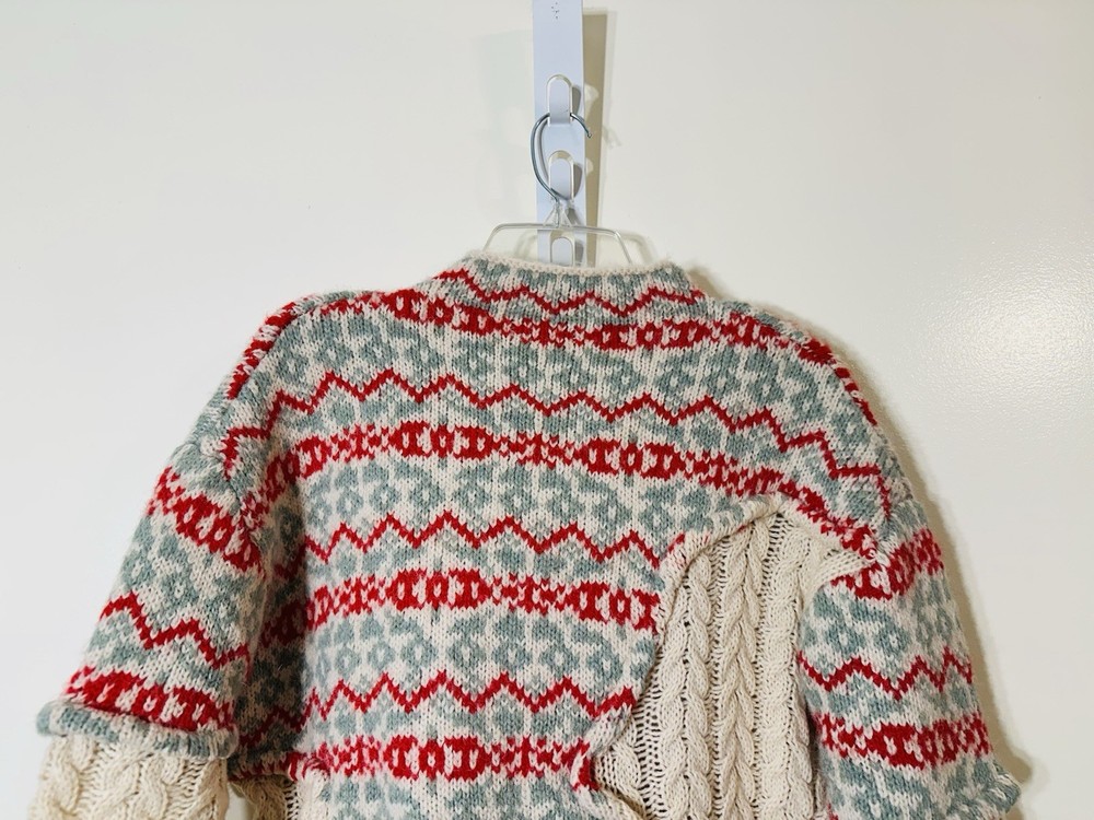 Zara mock neckline wool blend pullover sweater multicolor NWOT size S