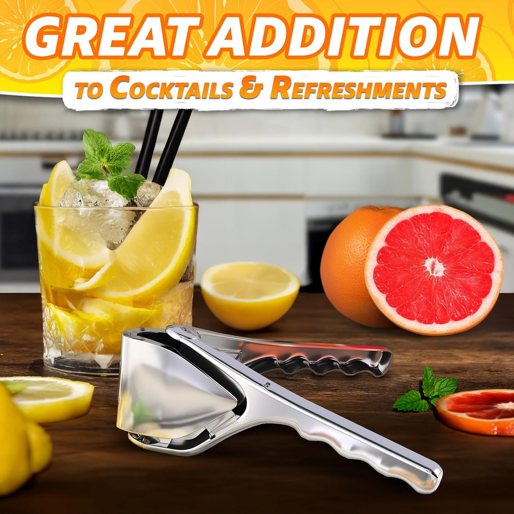 Lemon Squeezer Stainless Steel Strong Bend Rust Resistant Flat Lemon Juicer Easy