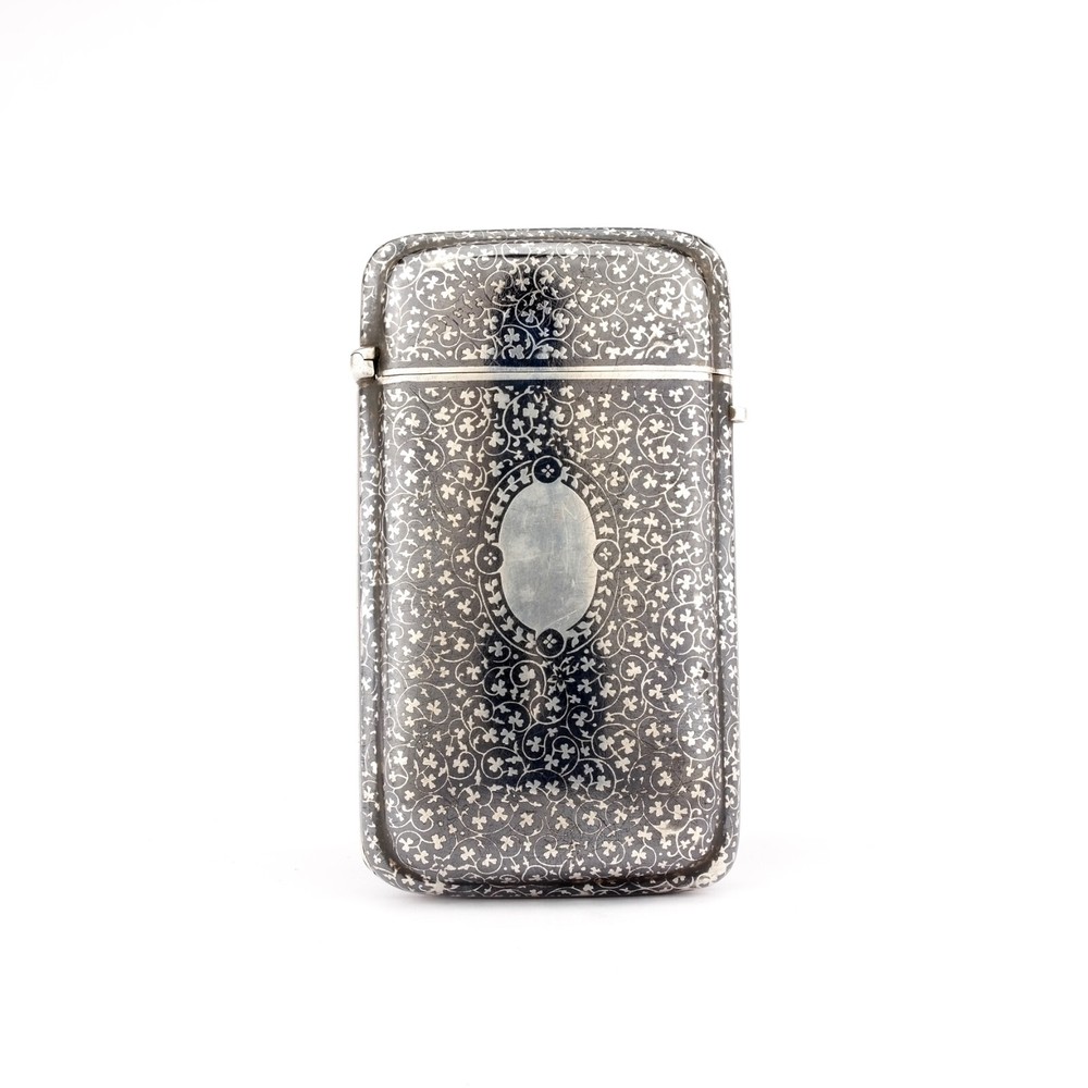 Rare Georg Adam Scheid GAS Solid Silver & Niello Cigarette Case
