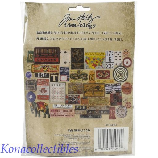 Idea-Ology Tim Holtz Chipboard JUNK DRAWER TH94044 New