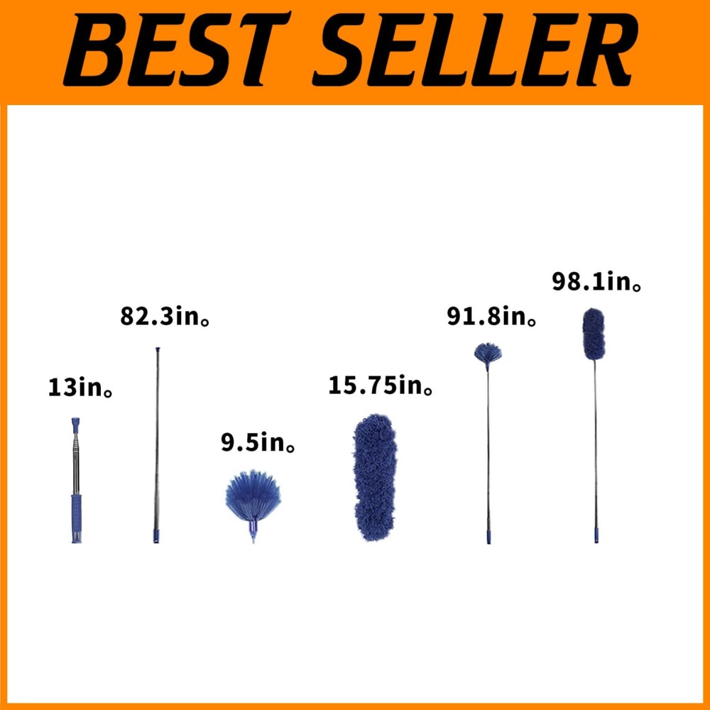 Microfiber Cobweb Duster with Aluminum Pole
