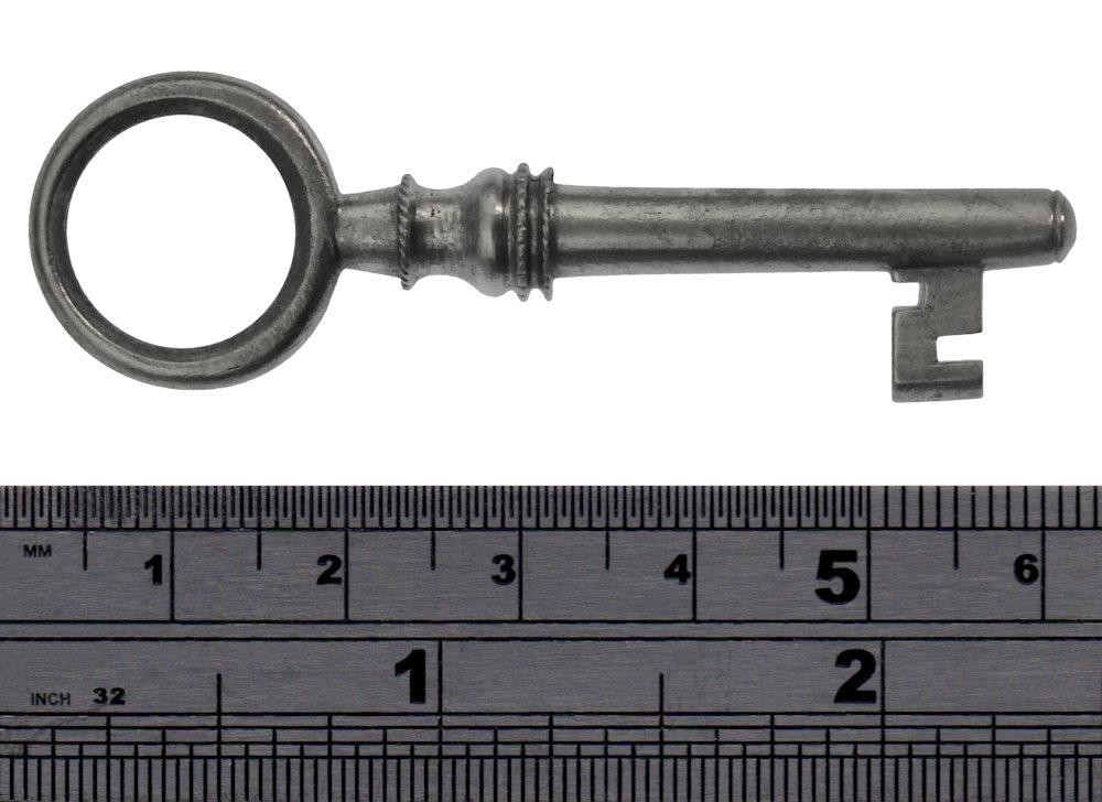 CIRCULAR BOW Key with Solid Shaft 2¼" - Antique Key Vintage Key - ref.k167