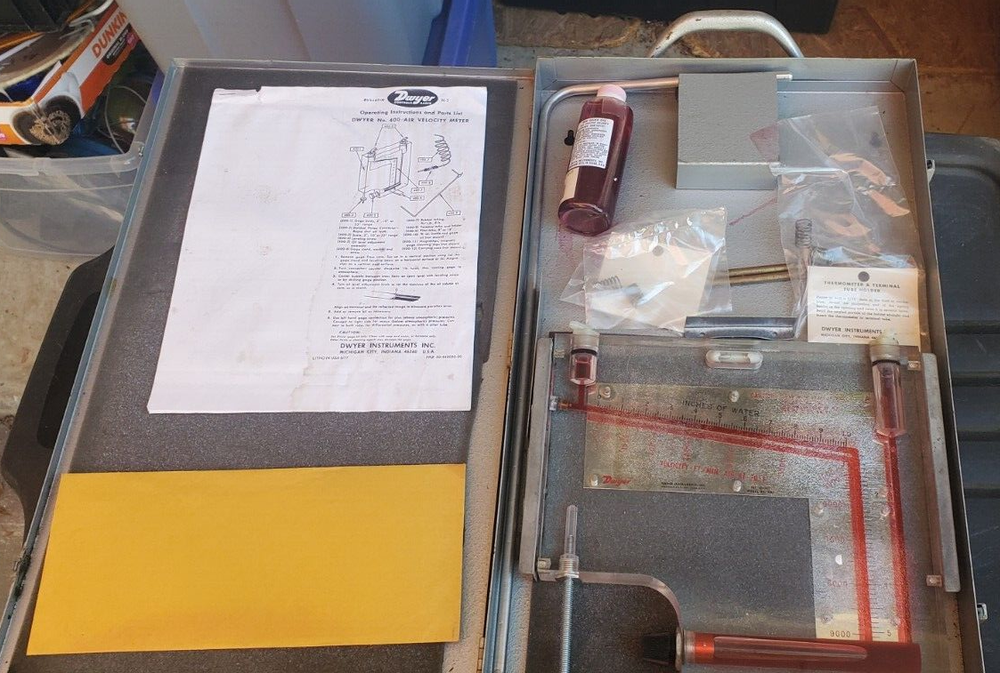 DWYER CONTROLS AIR VELOCITY METER MANOMETER MODEL NO. 400