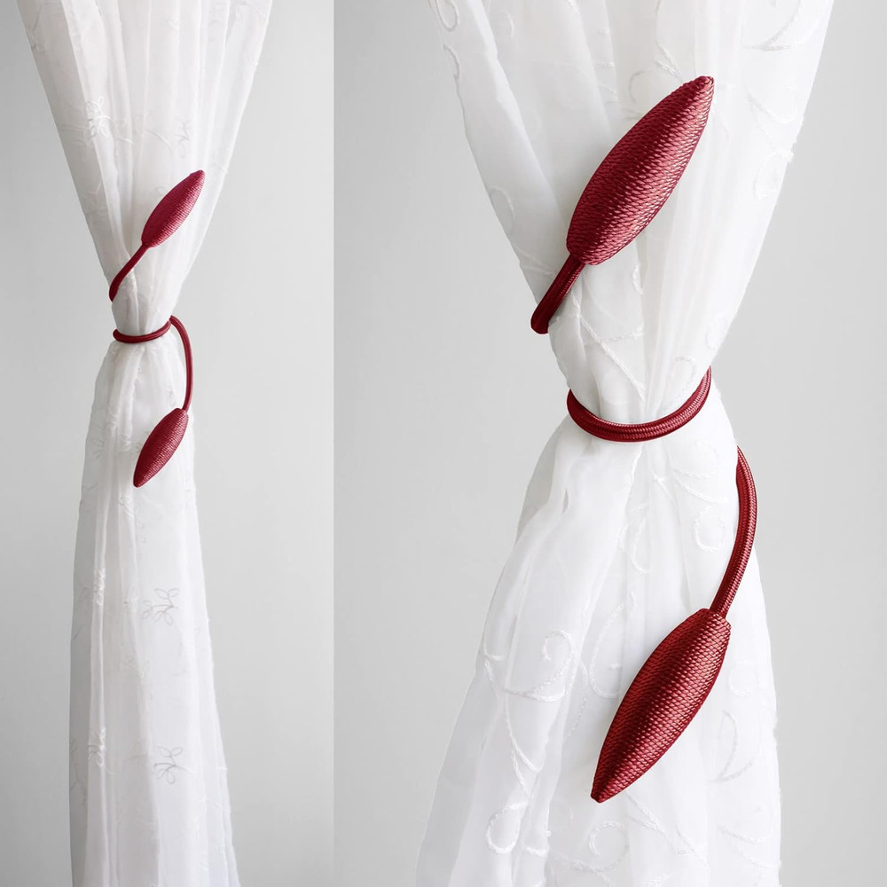 2 Pieces Christmas Curtain Tiebacks Clips Creative Window Drape Twist Tie Backs