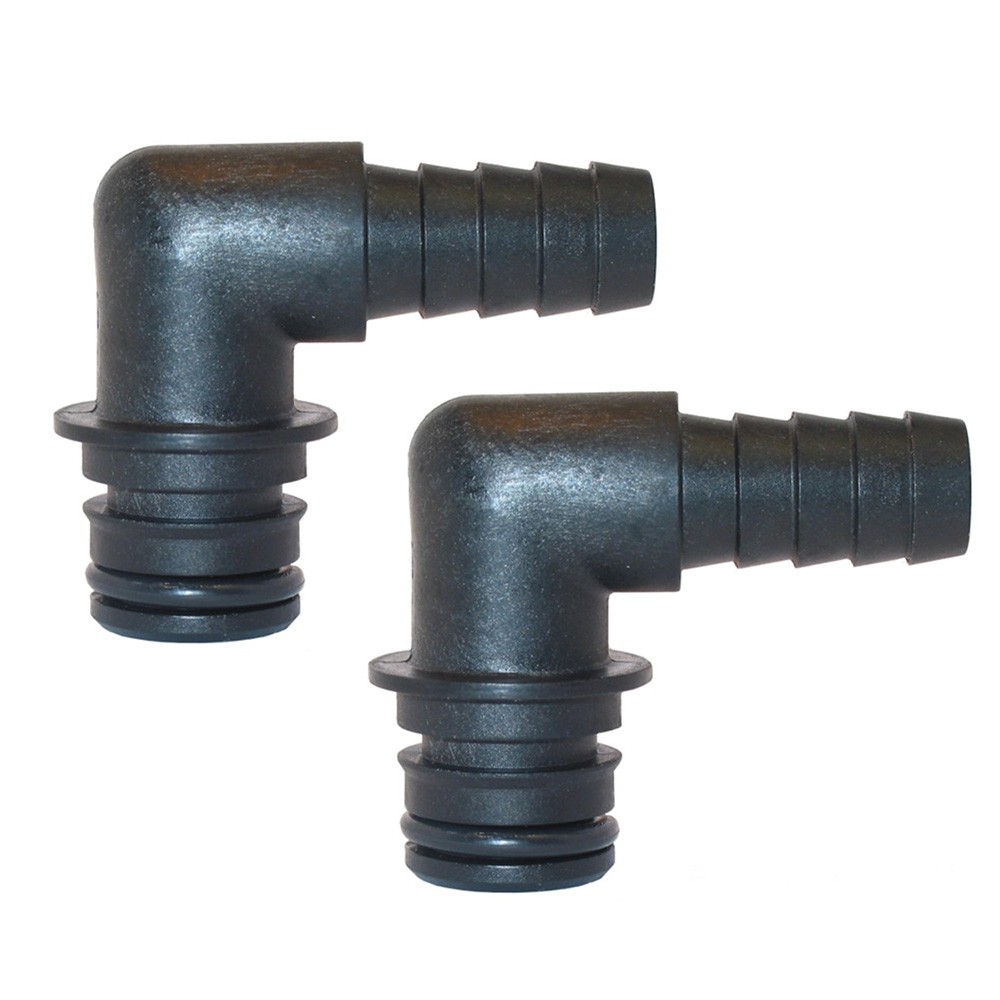 Jabsco Port Kit 90-Degree Elbow 1/2" Hose Fitting - Pair - 30651-1000
