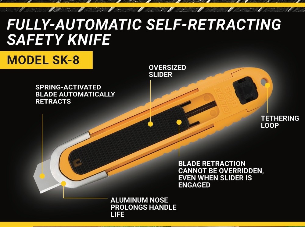 OLFA Automatic self-retracting safety knife SK-8