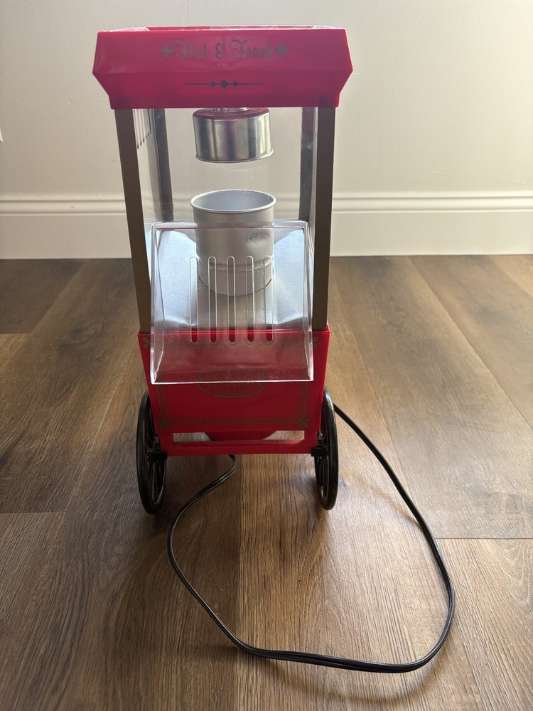 Nostalgia Electrics Old Fashioned Red Kettle Popcorn Maker