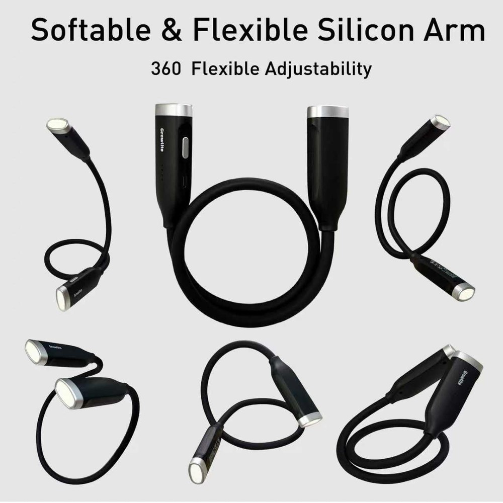 Neck Reading Light, 3 Color Brightness Adjustable Book Light for Reading in ...