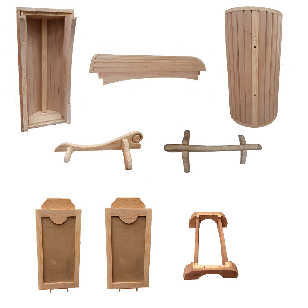 Handcrafted Solid Wood Saddle Stand – Natural Finish (Unassembled Kit)