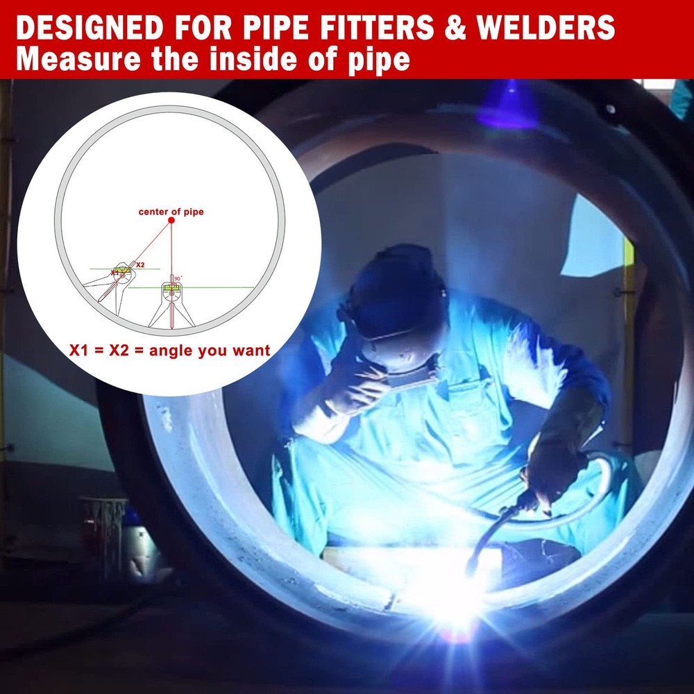 Anblak Pipe Center Finder, Pipefitter Tools w/Centering Head, Fitting...