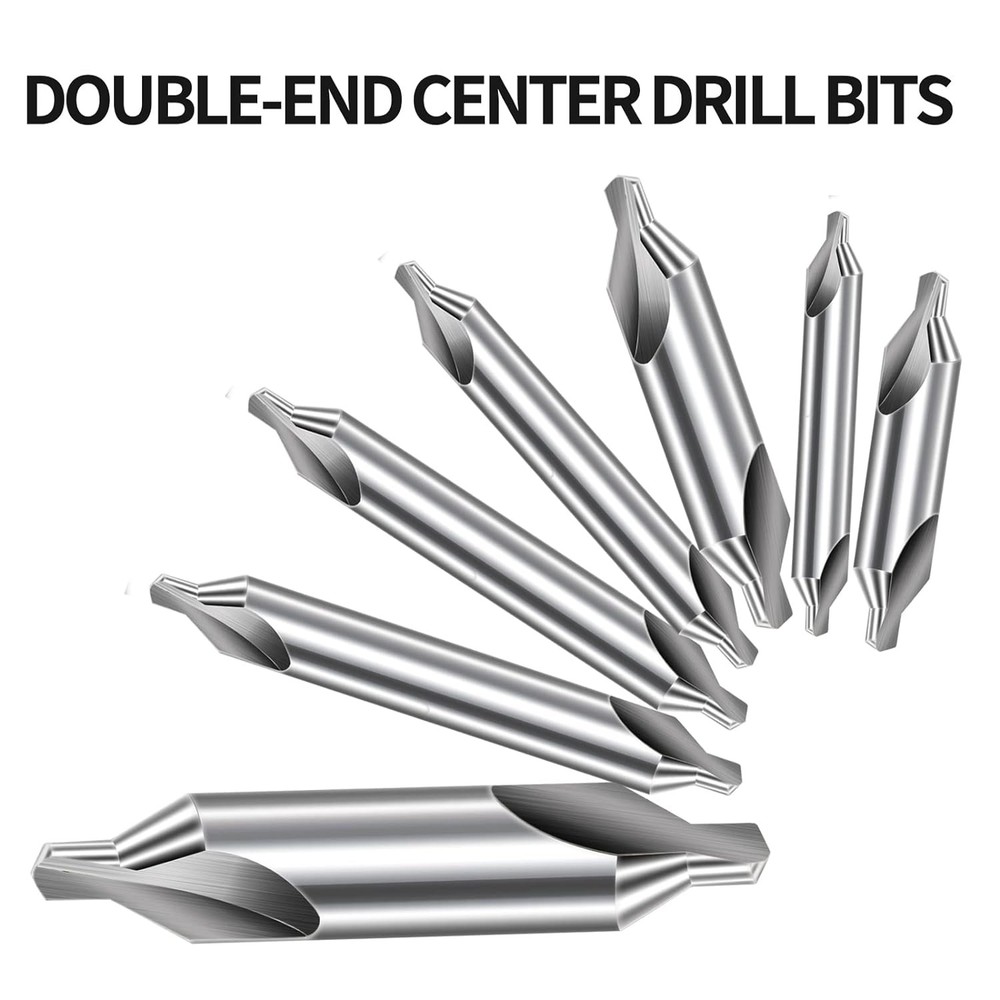 Aleric Center Drill Bits Set - High Speed Steel Bit Countersink...