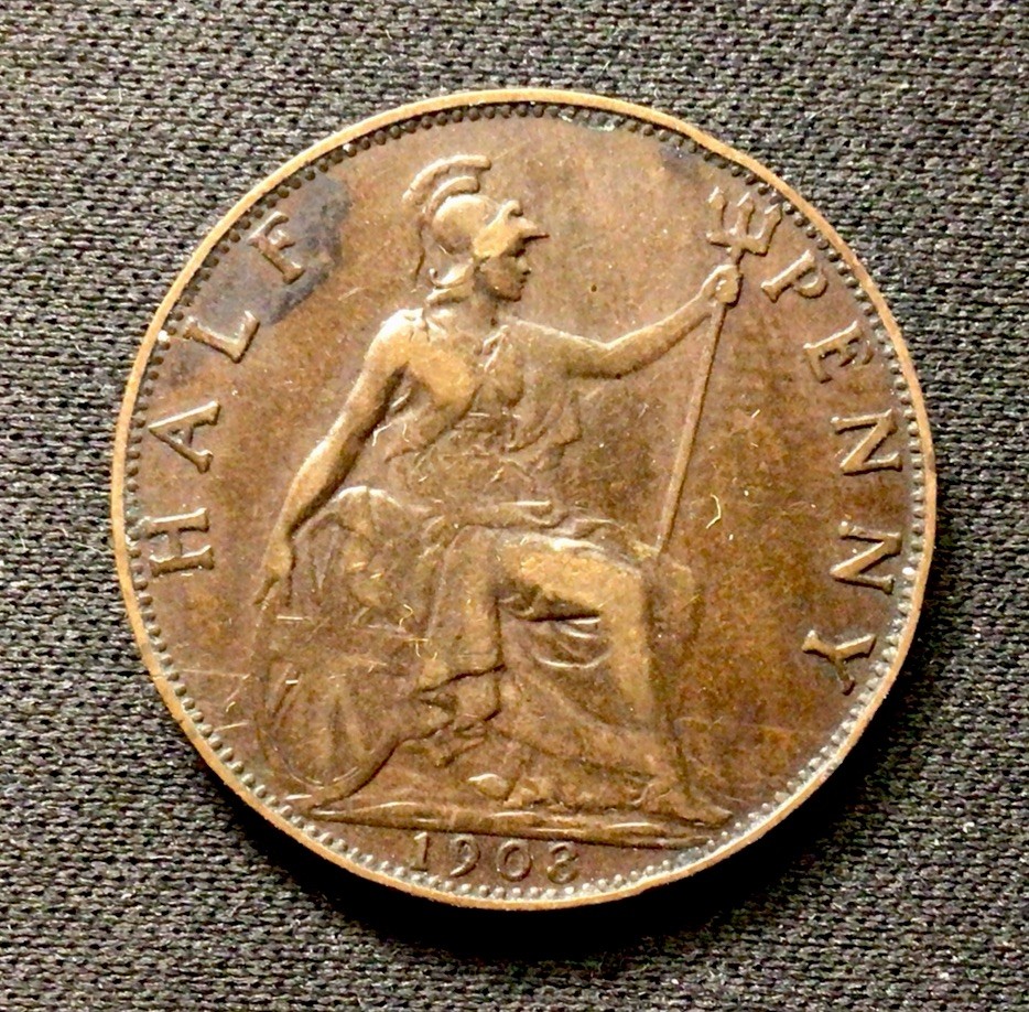 1903 British Half Penny! ENN Coins