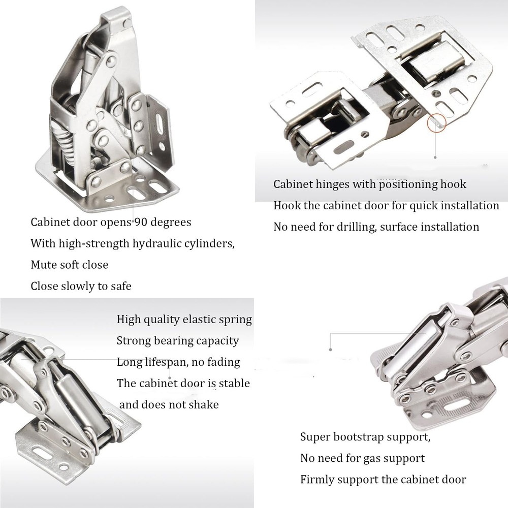RV Cabinet Hinges Soft Close 4pc Overhead