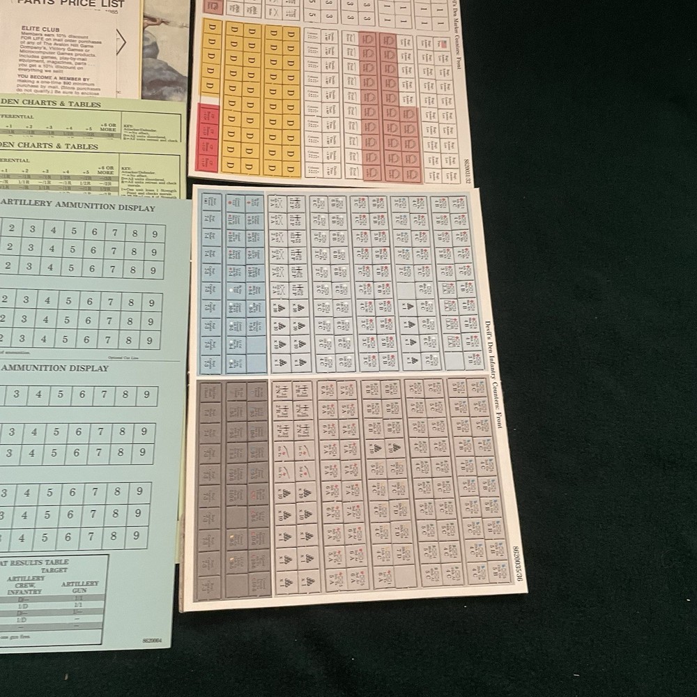 Avalon Hill 1985 Devil's Den Civil War Strategy Board Game Unpunched