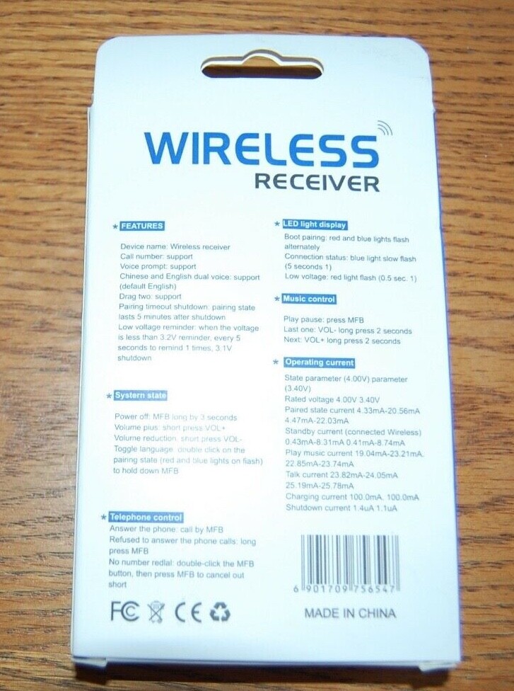 BT-Receiver, Transform input AUX to Wireless NEW IN BOX