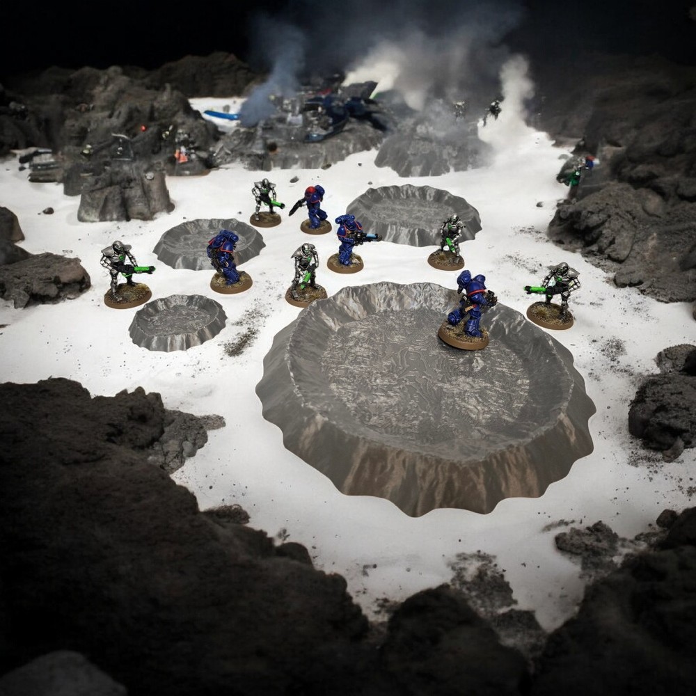 3D Printed Terrain Battlefield Blast Craters Set 2 Great For 40K / Kill Team