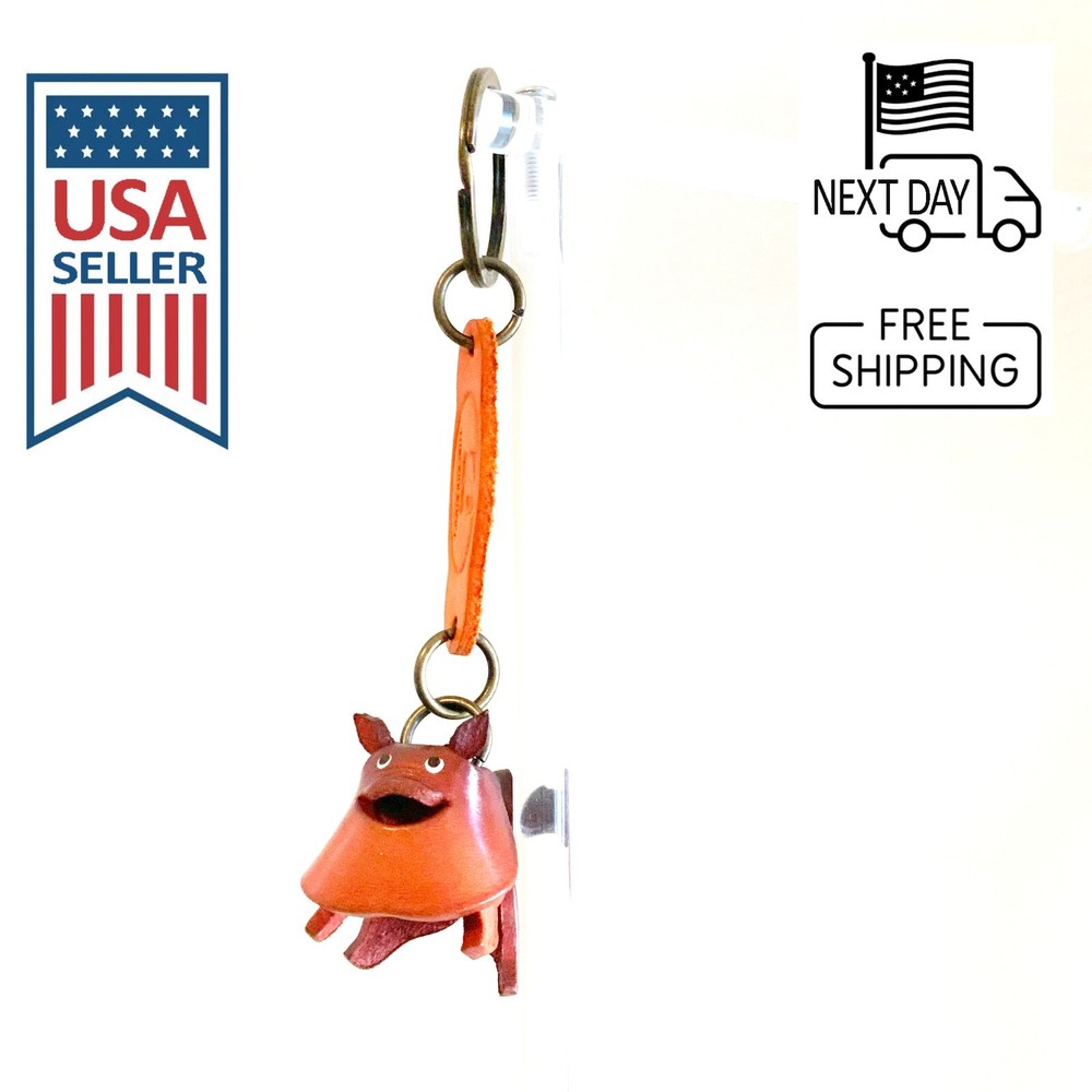 POMERANIAN Handmade Leather Keyring