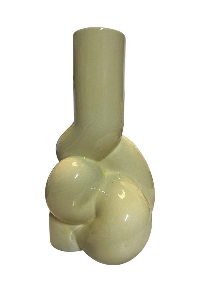 Hay Wand & Soderstrom Soft Organic Stoneware Candle Holder Yellow Modernist