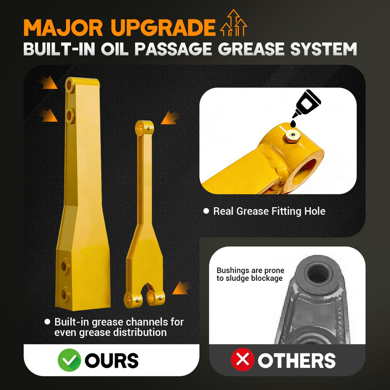 26" Mini Excavator Arm Extension for 0.8-2Ton Machine Quick Attach Ditch Digging