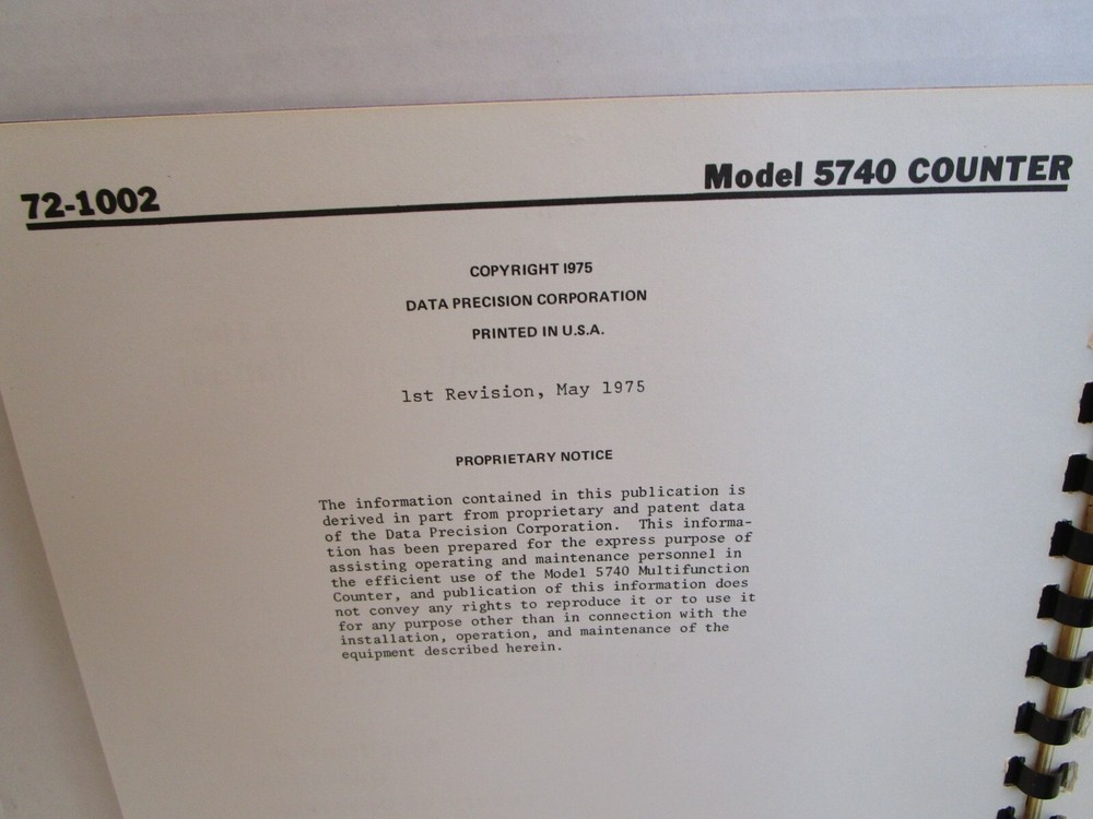 DATA PRECISION Model 5740 Multifunction Frequency Counter 100MHz *SEE VIDEO*