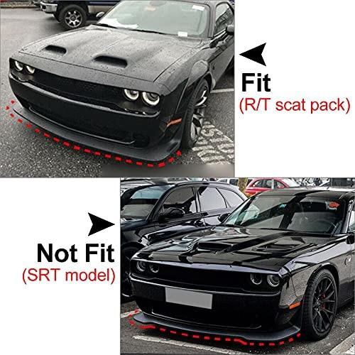 Front Bumper Lip Splitter Protector Replacement for 2015-2024 Model 1 Yellow