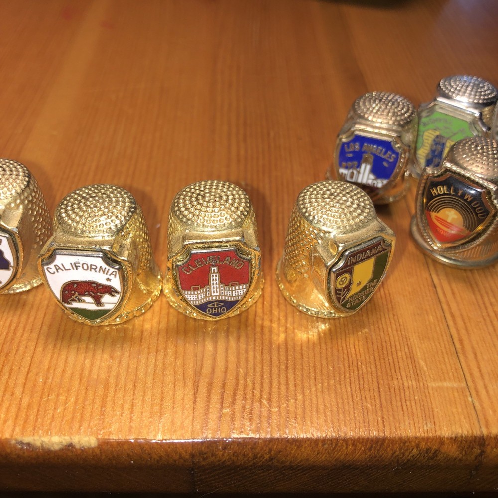Thimble Collection Lot Of 14 Thimbles