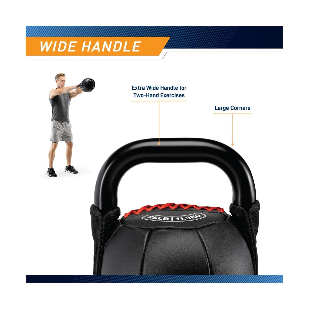 Marcy Strength Training Soft Kettlebell with Handle for Weightlifting, Condit...
