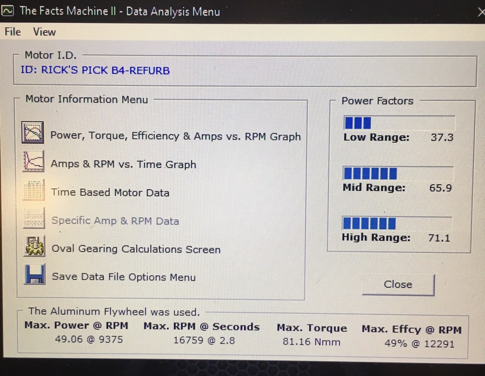 Ricks Pick Peak Performance 27 Turn Motor NORRCA/Japan 95 (Read Description)