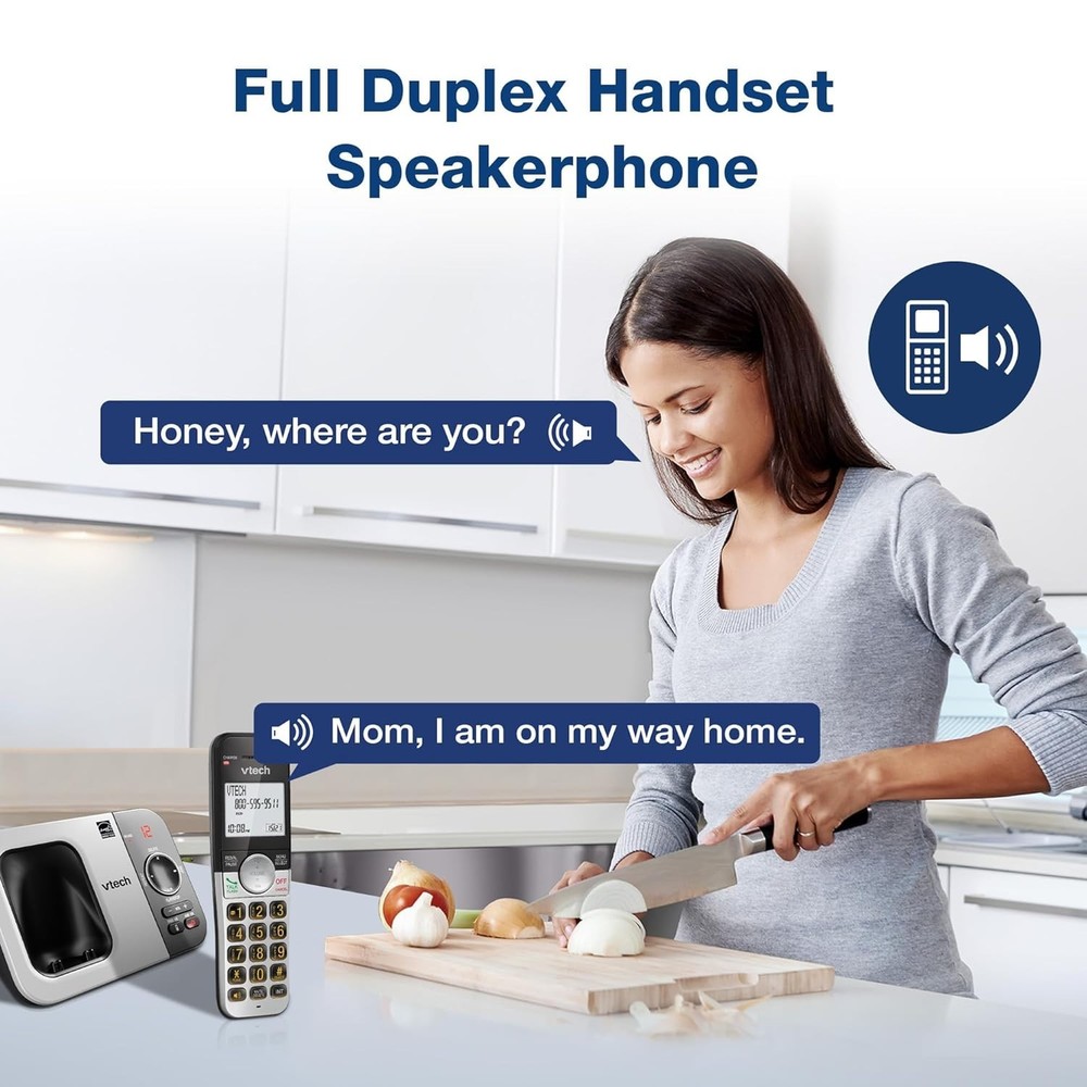 Cordless Phone Set with Answering Machine - 3 Handsets
