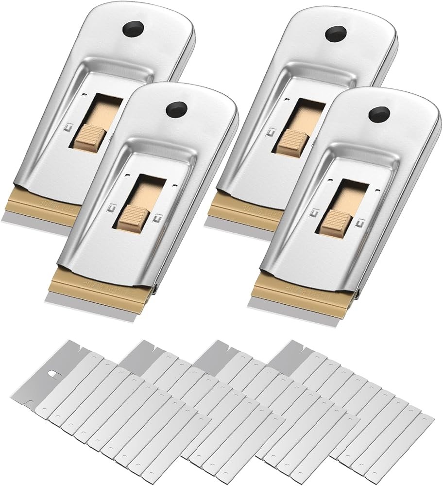 Bates- Metal Blade Scraper,30 Extra Blades, Scraper for Cleaning,