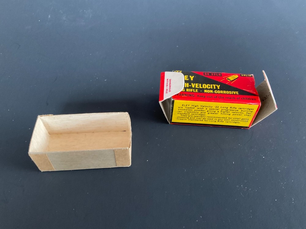 EMPTY 22 AMMO BOX ELEY long Rifle Rabbit MINTY