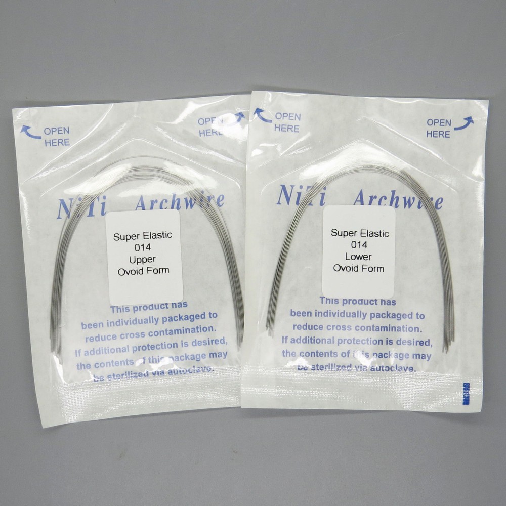 10/pack Dental Ortho Super Elastic Niti Round Rectangular Arch Wire Ovoid Oval