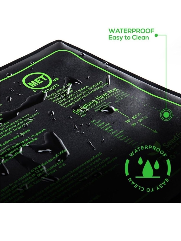 NEW Seedfactor 2-Pack Seedling Heating Mat Home Garden Seed Starter 10" × 20"